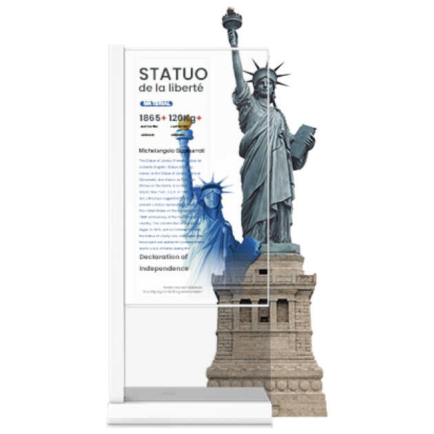 55-Inch Transparent OLED Art Kiosk